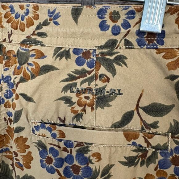 Lauren Ralph‎ Lauren Tan Floral Crops Size 6P - Picture 5 of 7
